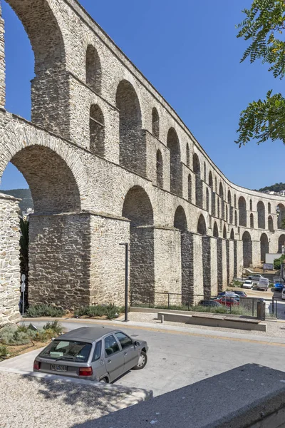 Old aqueduct in city of Kavala, Greece — Stock Photo, Image