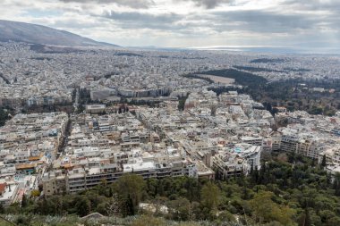 Lycabettus hill Atina şehrinin panoraması, Yunanistan