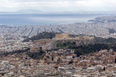 Lycabettus hill Atina şehrinin panoraması, Yunanistan