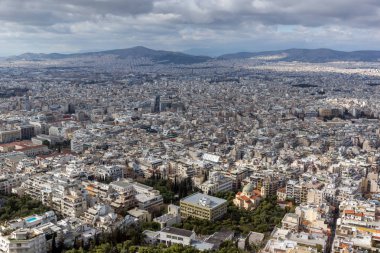 Lycabettus hill Atina şehrinin panoraması, Yunanistan