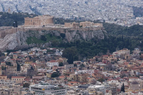 Мбаппе из города Афины с холма Ликабетт, Греция — стоковое фото