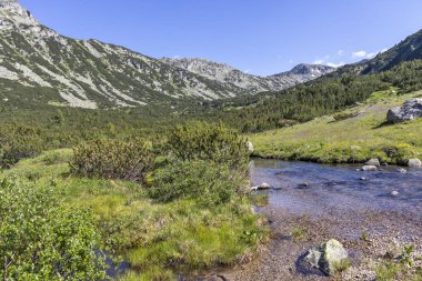 Balık Gölleri yakınlarındaki manzara, Rila dağı, Bulgaristan