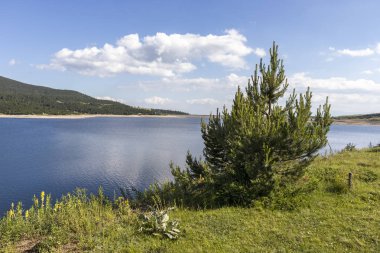Belmeken Barajı ile peyzaj, Rila dağ, Bulgaristan