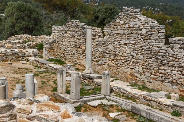 Archeologisch gebied van Aliki, Thassos Island, Griekenland — Stockfoto