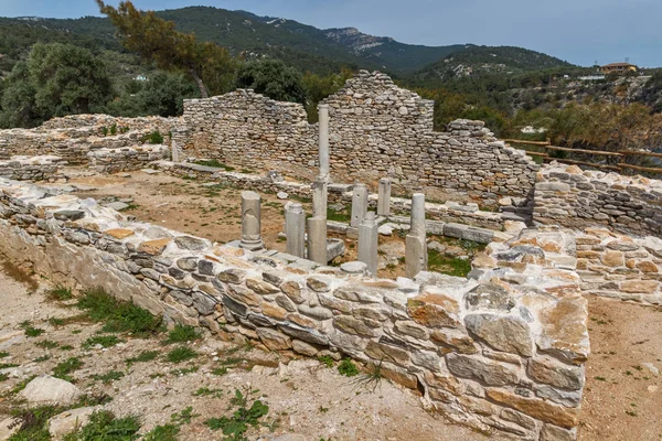 Archeologisch gebied van Aliki, Thassos Island, Griekenland — Stockfoto