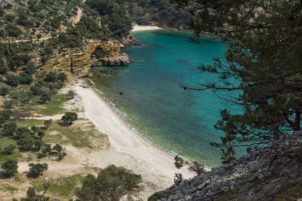 Meereslandschaft mit Livadi-Strand, Thassos-Insel, Griechenland — Stockfoto