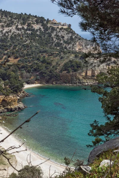 Seascape com praia de Livadi, ilha de Thassos, Grécia — Fotografia de Stock