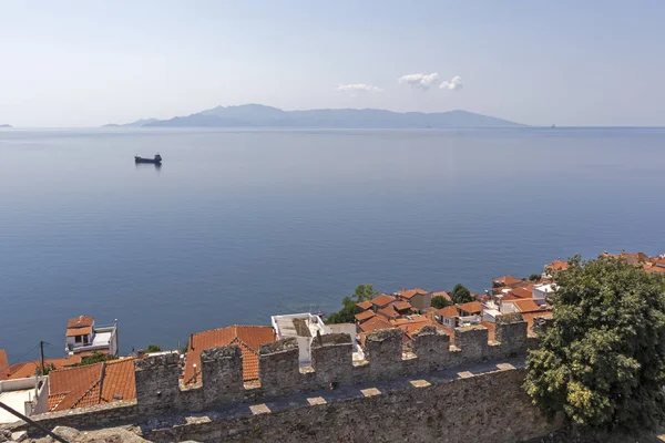 Panorama of city of Kavala from fortress, Greece — Stock Photo, Image