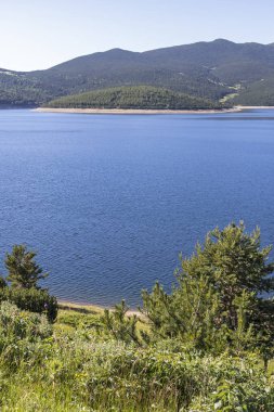 Belmeken Barajı ile peyzaj, Rila dağ, Bulgaristan