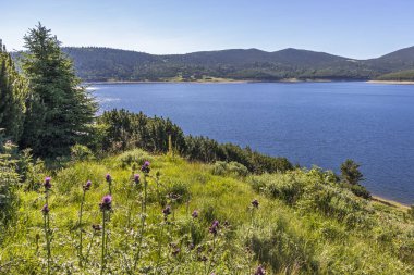 Belmeken Barajı ile peyzaj, Rila dağ, Bulgaristan
