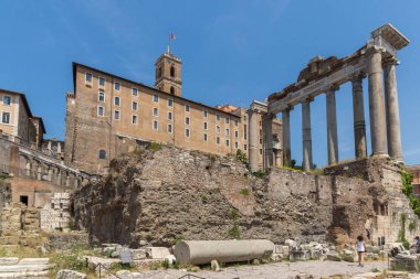 Roma, Italya kentinde Roma Forumu Harabeleri