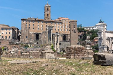 Roma, Italya kentinde Roma Forumu Harabeleri