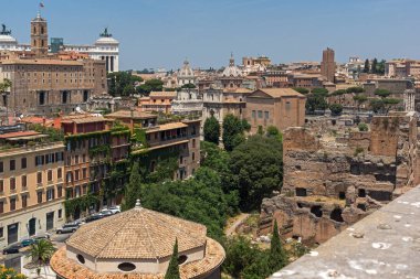 Roma, Italya kentinde Roma Forumu Harabeleri
