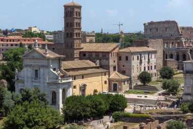 Roma, Italya kentinde Roma Forumu Harabeleri