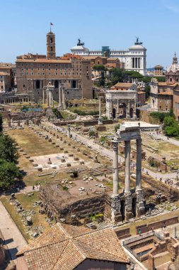 Roma, Italya kentinde Roma Forumu Harabeleri