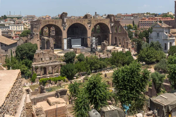 Roma, Italya kentinde Roma Forumu Harabeleri — Stok fotoğraf