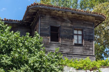 Sozopol eski kasabasında eski evler, Bulgaristan