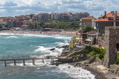 Sozopol, Bulgaristan eski kasabasında antik surlar