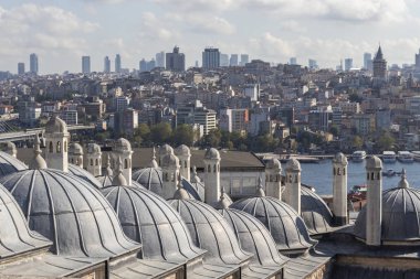 Süleymaniye Camii'nden İstanbul şehrine panorama