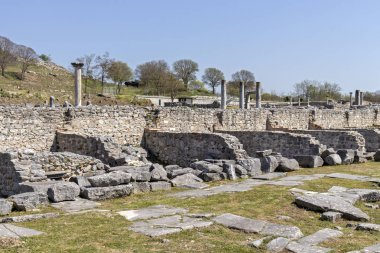 Philippi arkeolojik sitesinde ki harabeler, Yunanistan