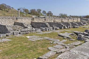 Philippi arkeolojik sitesinde ki harabeler, Yunanistan