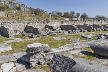 Philippi arkeolojik sitesinde ki harabeler, Yunanistan