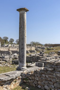 Philippi arkeolojik sitesinde ki harabeler, Yunanistan