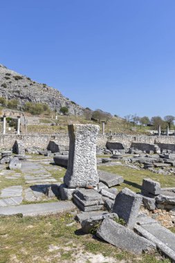 Philippi arkeolojik sitesinde ki harabeler, Yunanistan