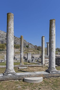 Philippi arkeolojik sitesinde ki harabeler, Yunanistan
