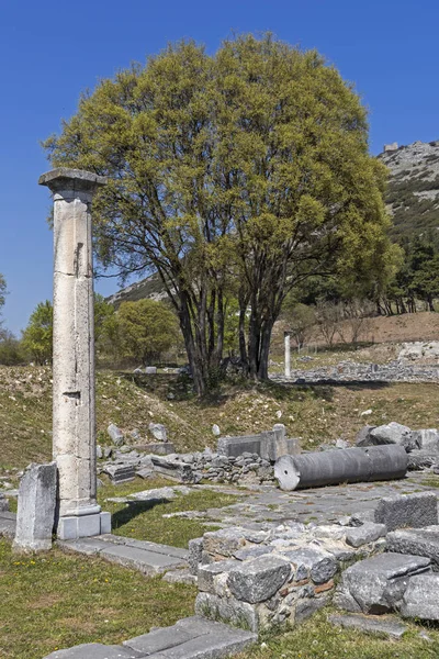 Ruinas en el sitio arqueológico de Filipos, Grecia — Foto de Stock