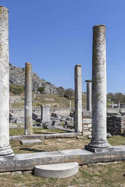 Ερείπια στον αρχαιολογικό χώρο των Φιλίππων, Ελλάδα — Φωτογραφία Αρχείου