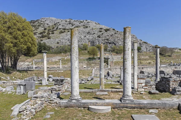 Romjai a régészeti lelőhelyen a Filippi, Görögország — Stock Fotó