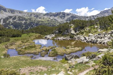 Balık Gölleri yakınlarındaki manzara, Rila dağı, Bulgaristan