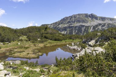 Balık Gölleri yakınlarındaki manzara, Rila dağı, Bulgaristan