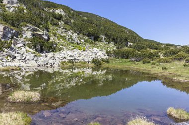 Balık Gölleri yakınlarındaki manzara, Rila dağı, Bulgaristan