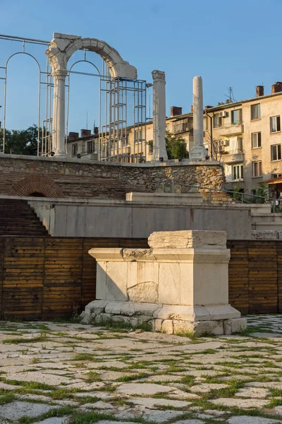 Auditorium van de oude Romeinse stad Augusta Traiana, Stara Zagor — Stockfoto