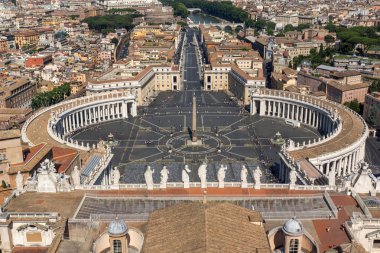 Panorama of Vatican city and Rome, Italy clipart