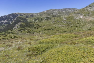 Belmeken Peak yakınlarındaki manzara, Rila dağı, Bulgaristan
