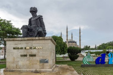 Osmanlı mimarı Mimar Sinan'ın Edirne Anıtı