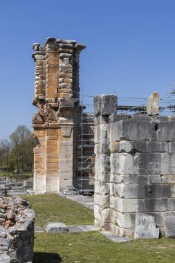 Bazilika arkeolojik alanda eski Filippi, Yunanistan