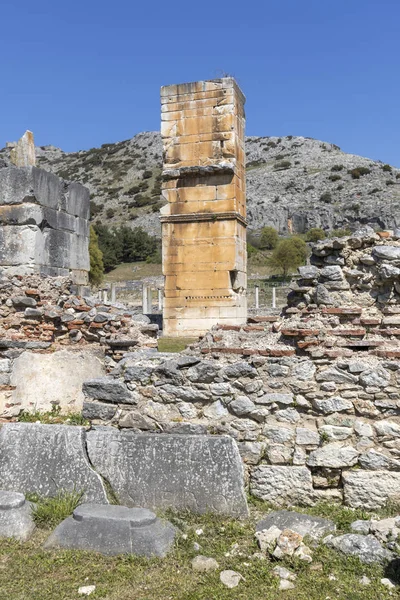 Basilica in the archeological area of ancient Philippi, Greece — Stock Photo, Image