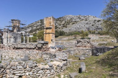 Bazilika arkeolojik alanda eski Filippi, Yunanistan