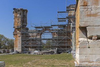 Bazilika arkeolojik alanda eski Filippi, Yunanistan