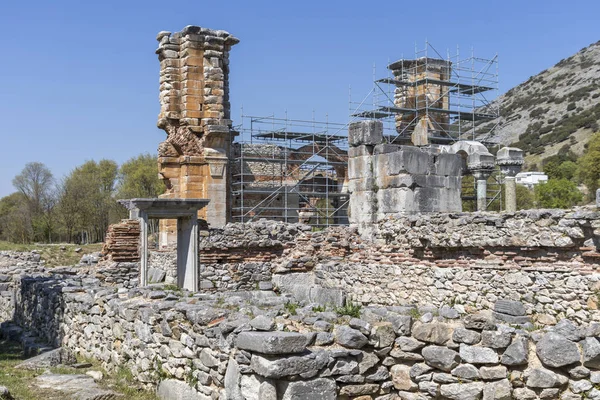 Basilique dans la zone archéologique de l'ancienne Philippi, Grèce — Photo
