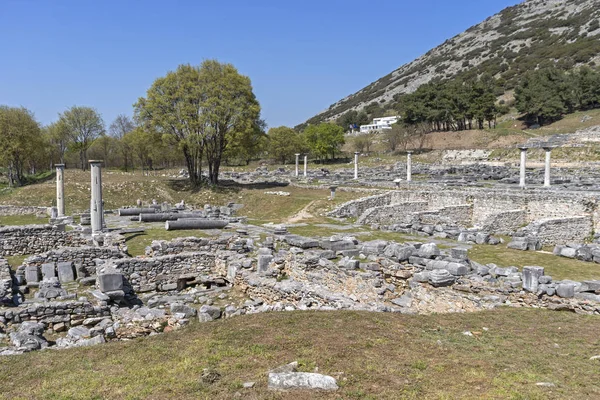 Antiguas ruinas en el sitio arqueológico de Filipos, Grecia —  Fotos de Stock