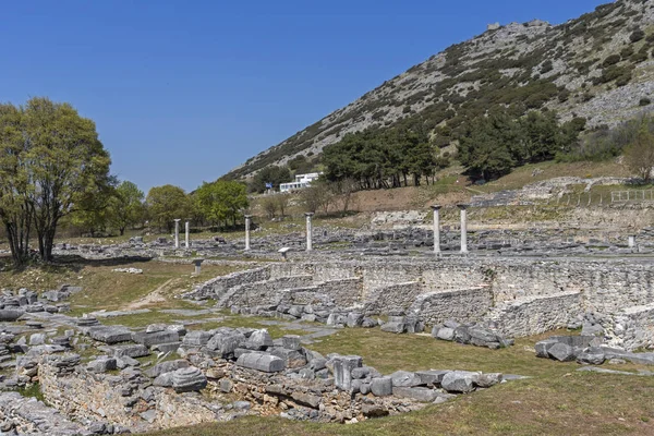 Antiguas ruinas en el sitio arqueológico de Filipos, Grecia — Foto de Stock