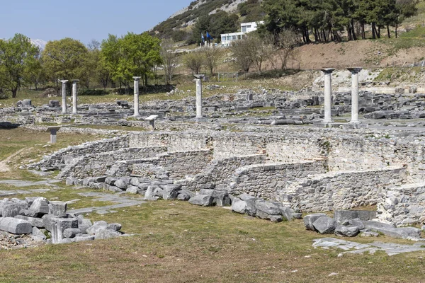 Стародавні руїни на археологічних розкопок Пилипа, Греція — стокове фото