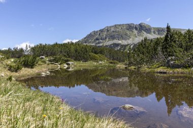 Balık Gölleri yakınlarındaki manzara, Rila dağı, Bulgaristan