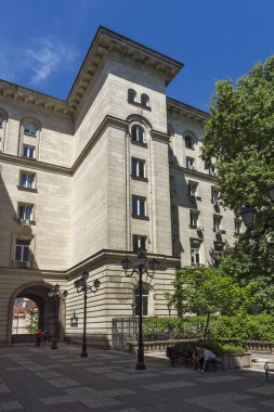 Sofya şehir merkezinde sokak, Bulgaristan