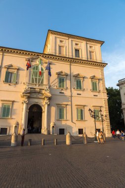 Roma'da Piazza del Quirinale gün batımı görünümü, İtalya